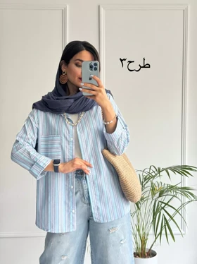 مانتو لینن راه راه آنه