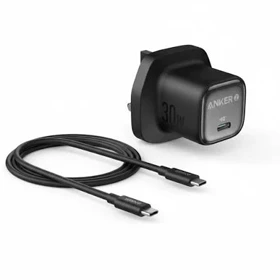 شارژر دیواری انکر مدل A2698 Zolo 30W همراه کابل USB-C به USB-C یک متری