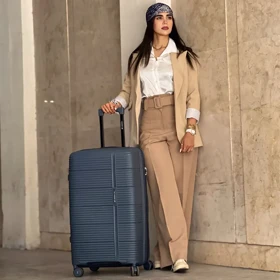 چمدان وارداتی هادایز مدل HADIZE - HZD192 LARGE POLYPROPYLENE سایز بزرگ (به همراه کاور هدیه)