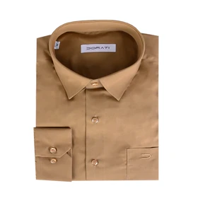 پیراهن مردانه رسمی ساده قهوه‌ای