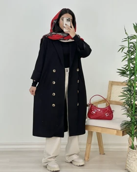 پالتو بلند نیلگون(89)کد:4589