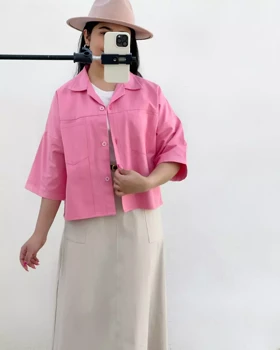 شومیز پاستلی باکسی کد 5543