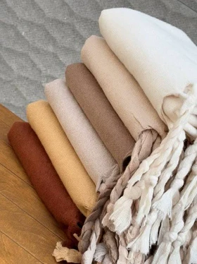 02525- شال موهر ریشه بافتی