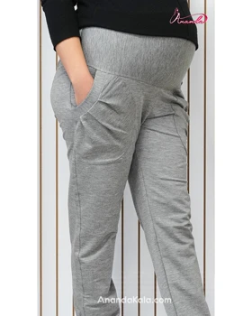 شلوار بارداری ملانژ گت دار