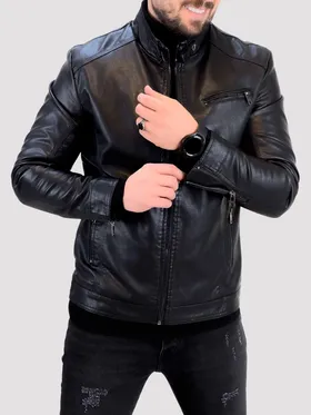 کت چرم 2312 مشکی