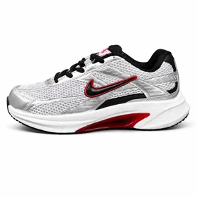 کفش کتانی زیره بست مردانه مدل رانینگ نایکی سفید طوسی NIKE