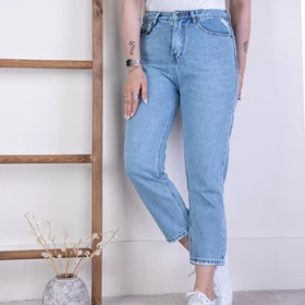 شلوارجین دخترونه مام فیت 14751 ZARA