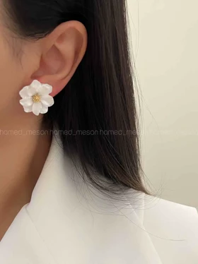 گوشواره گل سرامیکی