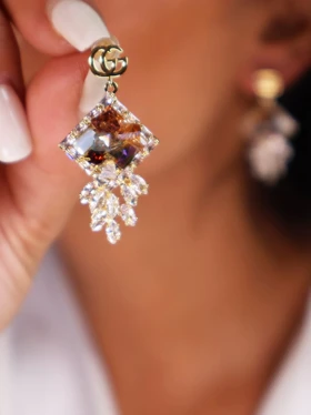 گوشواره زنانه جواهری کد E1113