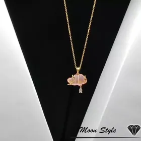 گردنبند دخترونه استیل مدل ابرصورتی ارسال رایگان