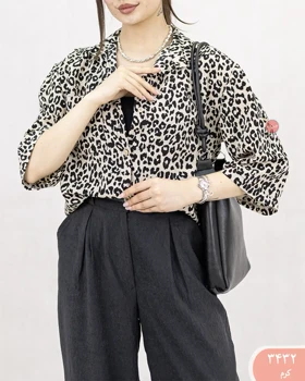 شومیز تک جیب پلنگی 3432