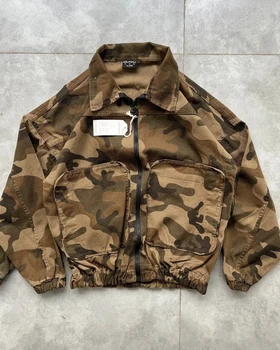 کت کتان چریکی قهوه ای تیره برند MECHANIC