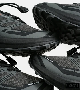 کفش کتانی مردانه و زنانه مشکی خاکستری مدل HUMTTO waterproof
