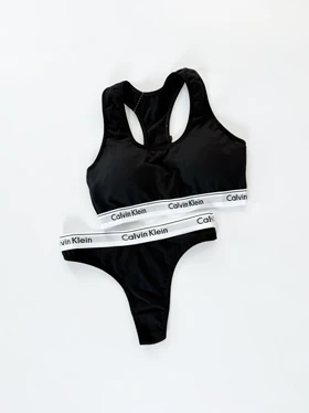 ست نیم‌تنه کاپ‌دار و شورت بکلس نخ پنبه کلوین کلاین Calvin Klein