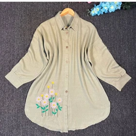 مانتو زنانه گلدوزی شده