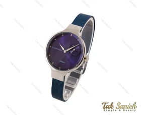 ساعت زنانه رومانسون بند حصیری سیلور سرمه ای Romanson-3784-L