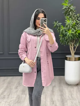مانتو کتان رنگی زاپ‌دار