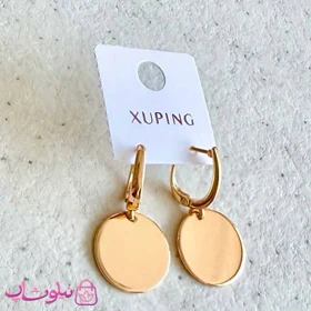 گوشواره زنانه آویز ژوپینگ مدل پولک یا سکه آینه ای کد 3991