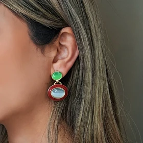 کالکشن گوشواره میناکاری انامل و فانتزی شیک خاص و رنگ ثابت