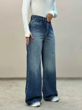 شلوار جین زنانه فلربگ سورمه ای 2095