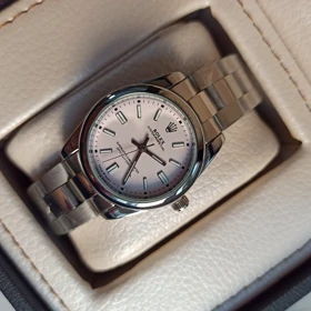 ساعت مچی رولکس زنانه مدل پرپچوال موتور ژاپن فول استیل ضد حساسیت با گارانتی + جعبه چوبی و باطری اضافه