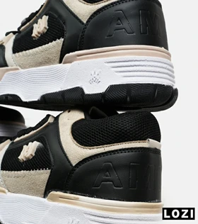 کفش کتانی مشکی کرم AMIRI MA2 Leather
