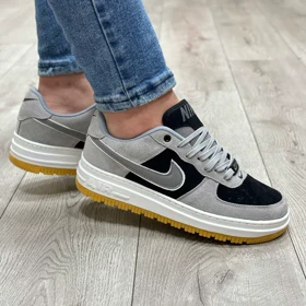کفش کتانی اسپرت مردانه رنگ طوسی مدل نایک NIKE AIR FORCE