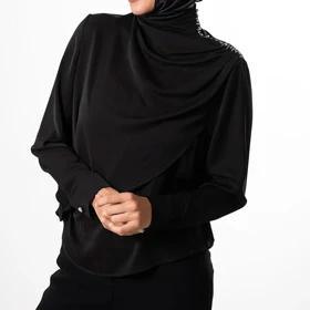 شومیز زنانه کرپ جواهردوزی رویال (Royal) کد 2267