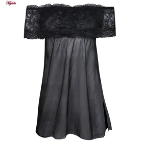 لباس خواب زنانه مدل توری مشکی 4311-21008