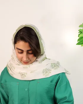 شال زنانه منگوله‌دار چاپی 0615