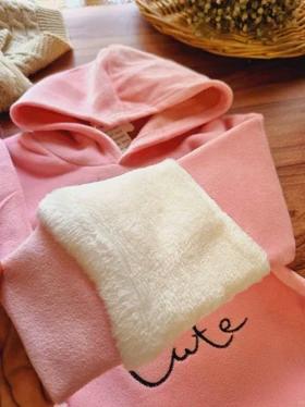 هودی و شلوار مخمل پیشی وارداتی