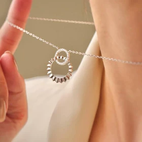 گردنبند نقره زنانه کد 141
