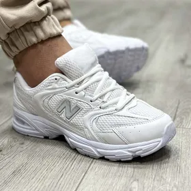 کتانی نیوبالانس 530 سفید مردانه زنانه رویه بافت- 530 new balance
