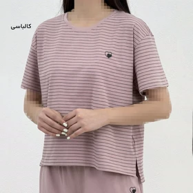 تیشرت زنانه راه راه یقه گرد | آی بولک