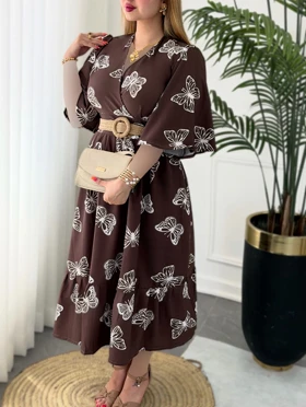 پیراهن کورالین 0497 (قهوه ای)