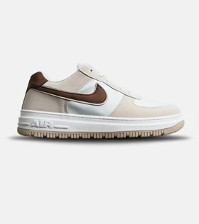 کفش مردانه و زنانه سفید کرم قهوه ای NIKE AIR FORCE مدل 8160