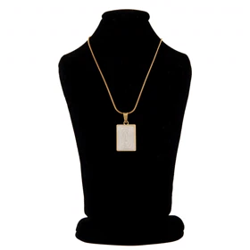 گردنبند دخترانه مدل مستطیل آبرنگی