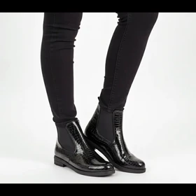 نیم بوت ورنی سنگی 2کش