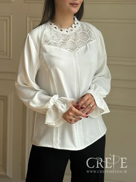 شومیز یقه گیپور