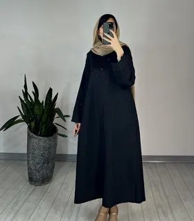 مانتو بلند مشکی رها
