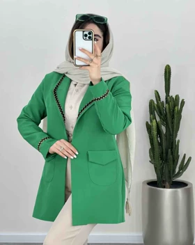 کت نوار دوزی یقه آرشال(2)کد3436