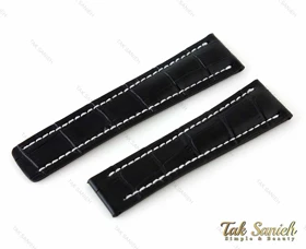 بند ساعت برایتلینگ چرمی مشکی Breitling-Strap-3338-G