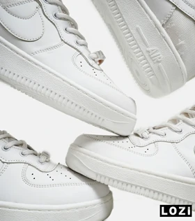 کفش کتانی ساق‌دار مردانه سفید NIKE AIRFORCE AF1