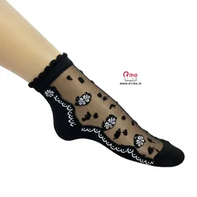جوراب شیک مجلسی ساق‌دار لب کنگره‌ای
