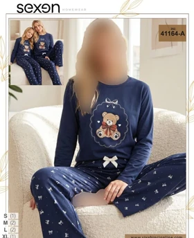 ست راحتی سایز نرمال زنانه sexen کد 41164-a