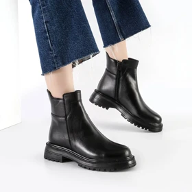 بوت و نیم بوت زنانه و دخترانه مدل بغل زیپ رنگ مشکی کد M611