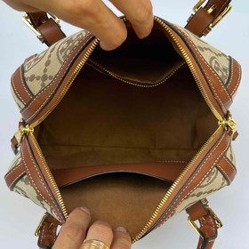 کیف توری برچ صندوقی (عسلی) (کد t61)