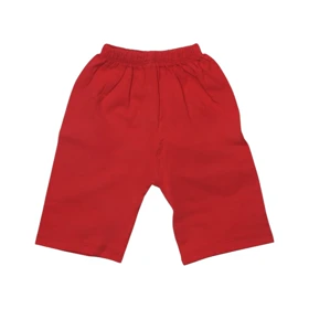 ست تیشرت آستین کوتاه و شلوارک بچگانه مدل لبخند کد PJ1154 رنگ قرمز