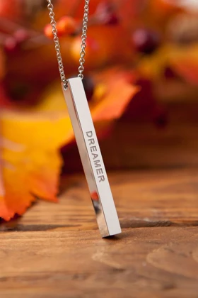 گردنبند مکعب عشق با قابلیت حک