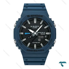 ساعت جیشاک GA2100 مردانه سرمه ای صفحه مشکی Casio-7864-G